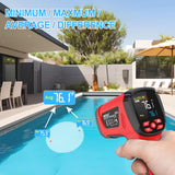 MESTEK Infrared Thermometer Temperature Gun, -40℉~2912℉ Digital Laser Thermometer Gun D:S=50:1 IR Pyrometer High Temp Thermometer for Industrial HVAC Forge Furnace Metal Smelting