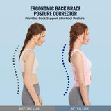 Fit Geno Back Brace Posture Corrector for Women, Shoulder Straightener, Adjustable Full Back Support, Upper and Lower Back Pain Relief - Scoliosis, Hunchback, Hump, Thoracic, Spine Corrector (Small)