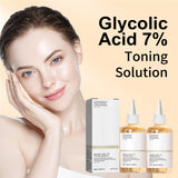 2PCS Ordinary Glycolic Acid 7% Toning Resurfacing Solution,Exfoliate,and Rejuvenate Your Skin, Solution for Blemishes and Acne-100ML