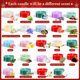 Candle Advent Calendar 2024 Adults Teens, 24 Day Tea Light Ceramic Candle Holder Countdown to Christmas Candle Gift for Women Men Teens