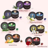 Inspireyes Chakra Candles with Premium Crystal and Healing Stones Luxury Meditation Scented Candles Gift Set for Women Stress Relief Spiritual Decor Healing Candles for Yoga, Aromatherapy