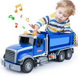 Dwi Dowellin Toddler Trucks Toys for Boys Age 3-5,Big Dump Truck with Lights and Sounds,Kids Boy Toys Christmas Birthday Gift Car