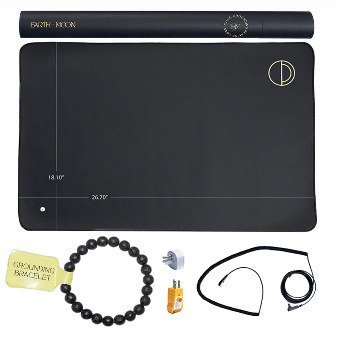 Earth and Moon Grounding Mat, Earthing Mat Grounding Pad Universal Starter Kit, Grounding Mats for Overall Wellbeing, Get Grounded While You Rest, Small