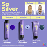 Matrix So Silver Conditioner | Deep Conditioning | Repairs Dull, Blonde & Silver Hair | Non-Color Depositing | For Color Treated Hair | For Dry, Damaged Hair | Packaging May Vary | Vegan