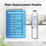 Overbest DA29-00020B Refrigerator Water Filter, Replacement for Samsung HAF-CIN, 46-9101, RF28HMEDBSR, RF4287HARS, RF263TEAESG, RH22H9010SR, 3 Filters