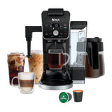 NINJA CFP451CO DualBrew System 14-Cup Coffee Maker, Single-Serve Pods & Grounds, 4 Brew Styles, Built-In Fold Away Frother, 70-oz. Water Reservoir & Carafe, Black (Renewed)