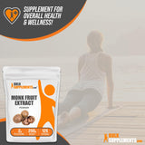 BulkSupplements.com Monk Fruit Extract Powder - Luo Han Guo - Pure Monk Fruit - Monk Fruit Powder - Monk Fruit Without Erythritol - 2g or Monk Fruit Extract per Serving (250 Grams - 8.8 oz)