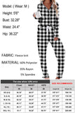 Aamikast Pajama Sets for Women Soft Button Up Christmas Pjs Matching Sets (Plaid Black L)