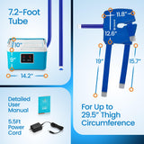 Cold Therapy Machine — Cryotherapy Freeze Kit System — for Post-Surgery Care, ACL, MCL, Swelling, Sprains, and Other Injuries - Wearable, Adjustable Knee Pad — Cooler Pump with Digital Timer