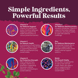 USDA Organic Multivitamin for Women and Men - Vegan Organic Multivitamin for Men Gummies with Zinc & B Complex Vitamins for Enhanced Energy Immunity & Daily Wellness - Vegan and Non-GMO (1 Month)