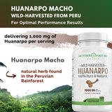 Huanarpo Macho Powder Capsules - Max Strength 1000mg (120 Count) - Male Support, Energy & Performance for Men - Non-GMO, Gluten-Free, Dairy-Free & Vegan