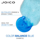 Joico Color Balance Blue Shampoo | For Lightened Brown Hair | Eliminate Brassy Orange Tones | Boost Color Vibrancy & Shine | UV Protection | With Rosehip Oil & Green Tea Extract | 33.8 Fl Oz