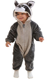 DarkCom Unisex Baby Animal Onesie Toddler Hooded Romper Halloween Cosplay Grey Raccoon Costumes Kids' Christmas Gifts 18-24 Months