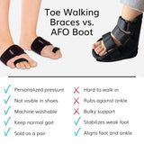 BraceAbility Toe Walking Braces for Kids - Patented Pediatric Foot Supports To Prevent Tip Toe Walking, Cerebral Palsy Equipment, Autism, ADHD, Aspergers, Youth Neurological Disorders (Small)