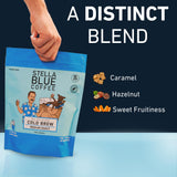 Stella Blue Cold Brew Arabica Big Cat Blend Coffee, 6 Ready-to-Brew Packets, Enriching Caramel and Hazelnut Notes with Sweet Fruitiness - Fresh Cold Brew for True Fanatics