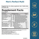 Purity Products Men's Perfect Multi from Vitamins, Minerals and Phytonutrients - Promotes Energy, Vitality and Stamina - Easy to Swallow - 90 Tablets