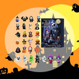 Halloween Advent Calendar 2024, 24 Day Halloween Countdown Calendar, Contains 24 Gifts Dolls, Nightmare Before Christmas Advent Calendar, Scary Halloween Doll Collectible Horror Figures Gift (Black)