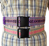 LAMBOX Gait Belt Transfer Belt with 2-inch Soft and Comfortable Jacquard Webbing for Caregivers, Seniors, Elderly, etc. (60 inch, Color1)