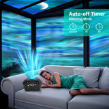 Aurora Star Projector Night Light, 3-in-1 Galaxy Light Projector with Remote Control/Bluetooth Speaker/Sound Activate/Timer, Ocean Wave Star Light for Bedroom, Ceiling Night Light for Kids/Adults