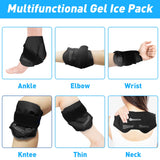 RelaxCoo 2 Ankle Ice Pack Wrap for Swelling, Reusable Gel Ice Pack for Ankle Injuries, Cold Compress Therapy for Foot Pain Relief, Achilles Tendonitis, Plantar Fasciitis, Sprains