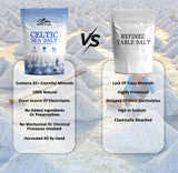 Mystic Nature Celtic Sea Salt - 500g | Organic 100% Natural Unrefined Mineral Rich Celtic Salt Crystals From France | Rich In Magnesium Calcium Iron Potassium