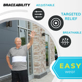 BraceAbility Broken Rib Brace for Cracked Ribs - Rib Cage Support Belt for Bruised, Fractured or Dislocated Ribs Protection, Compression Wrap and Chest Support - Fits Men and Women (Plus Size)