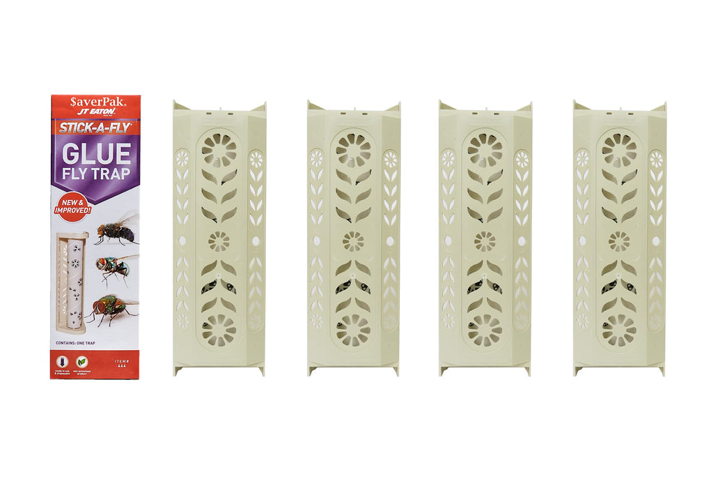 $averPak 4 Pack- 4 JT Eaton Stick-A-Fly Glue Fly Stick Traps