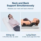 Fanlecy Neck and Shoulder Relaxer with Upper Back Massage Point, Cervical Traction Device Neck Stretcher for TMJ Pain Relief and Cervical Spine Alignment Chiropractic Pillow (Black)