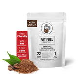 Fat Fuel Company - Instant Keto Cocoa, Made with Organic Cocoa Powder, Stir Cocoa Chocolate Powder with Hot or Cold Water, Low Carb Cocoa Drink, 15 Servings