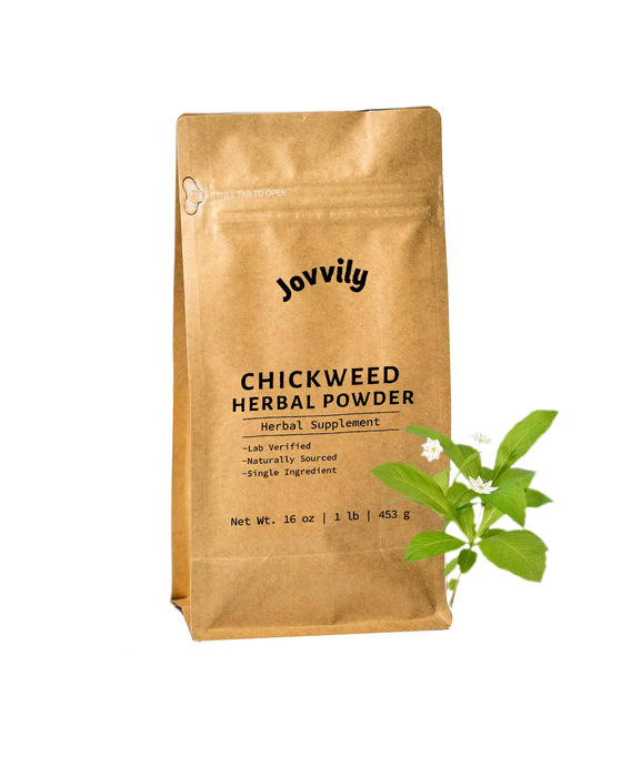 Jovvily Chickweed Herb - 1lb - Common Chickweed - Gluten-Free - Traditional Supplement.