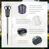 Jahy2Tech 4 Pcs Solar Bug Zapper Outdoor Mosquito Zapper Mosquito Killer Lamp for Patio Yard Garden Pathway Insect Mosquito Repellent Purple and White Light