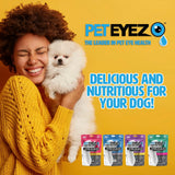 PetEyez Vitamin Tear Stain Remover Vitamin Treats for Dogs - Support Eye Health & Reduce Itching & Tear Stain Buildup - 100% Natural Dog Treats w/Superfoods & Antioxidants - Whitefish Flavor - 1oz