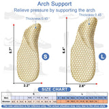 Dr.Foot Arch Support Shoe Inserts for Plantar Fasciitis Relief, Self-Adhesive Arch Pads Heel Cushion for Flats, Heel Pain, Gel Arch Insoles for Men and Women 2 Pairs (Apricot, Large)