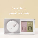 Pura - Smart Home Fragrance Device Starter Set V3 - Scent Diffuser for Homes, Bedrooms & Living Rooms - Includes Fragrance Aroma Diffuser & Two Fragrances - Asian Woods & Spice and Lavender Fields