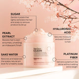 NatureLab Tokyo Perfect Clean Scalp Scrub LIMITED EDITION Sakura Scent:2-in-1 Hair Treatment to Clarify and Remove Product Buildup for Immense Shine I Cherry Blossom Scent | 8.1 OZ