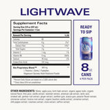 Lightwave by Kin Euphorics, Non Alcoholic Spirits, Prebiotic, Nootropic, Botanic, Adaptogen Drink, Lavender-Vanilla, Ginger, and Birch, Calm the Mind and Mellow the Mood, 8 Fl Oz (8pk)