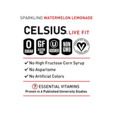 CELSIUS Sparkling Watermelon Lemonade, Functional Essential Energy Drink 12 Fl Oz (Pack of 12)