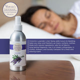 Victoria's Lavender Aromatherapy Pillow and Linen Spray - Soothing Lavender Essential Oil Mist, Bed Spray for Ultimate Aromatherapy Experience, Lavender Linen Spray for Pillow - (8 oz Sizes)