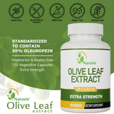 Naravis Olive Leaf Extract - 4-Month Supply - 50% Oleuropein Highest Concentration