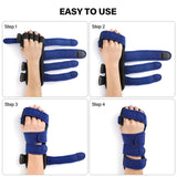 HOOMTREE Stroke Resting Hand Splint Right&Left Resting Hand Splint with Finger Separator Functional Night Immobilizer Wrist Finger Brace for Carpel Tunnel Pain,Sprain Fracture,Tendonitis (Right,Blue)