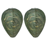 Durable Fabric Simulated Wasp Nest Decoy, 2 Pack Eco Friendly Bees Hanging Hornet Defense Wasp Deterrent Lantern Beehive for Home Garden Yard Outdoors