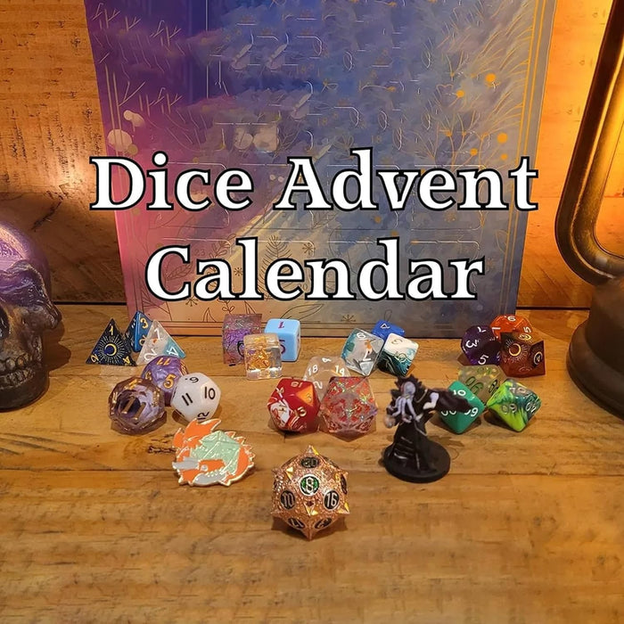 DND Advent Calendar Set-Dice Advent Calendar 2024,Advent Dice Calendar for Dungeon and Dragons,24 Days D&D Dice Set For Dungeons And Dragons, Pathfinder RPG DND Gifts Tabletop Game (1Set)