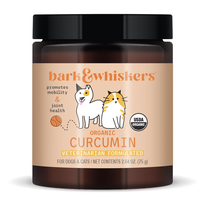 Dr. Mercola, Bark & Whiskers, Organic Curcumin Extract for Cats & Dogs, 2.64 Oz. (75 g), Supports a Natural Immune Response, Non GMO, Gluten Free, Soy Free, USDA Organic