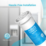 AQUA CREST XWF Refrigerator Water Filter, Replacement for GE® XWF water filter, NSF Certified, 3 Filters