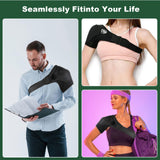 JOKKLOKK Shoulder Brace,shoulder sling,shoulder pain relief rotator cuff,support brace For injuries and tears,AC joint pain relief,Includes fixed ice pack,bag heating pack,For men or women.