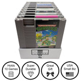 Collector Craft, White, NES Compatible Cartridge Holder, NES Game Tray, Holds 10 Games, Clutter Reducing, Retro Video Game Collection, works with Nintendo Entertainment System NTSC and PAL Cartridges