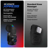 REATHLETE Xpress Knee Massager for Pain Relief | Leg Massager with Heat and Compression | Also Calf Massager or Thigh Massager | Massager for Circulation