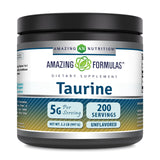 Amazing Formulas Taurine 1 kg (2.20 lbs) Powder Supplement | 5000 mg Per Serving | 200 Servings | Non-GMO | Gluten Free | Made in USA