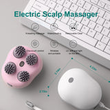 TEMPTIPS Electric Scalp Massager,Head Massager Scalp Stress Relax,Silicone Scalp Massager,Head Massager for Hair Growth,Head Scratcher,Scalp Massager Shampoo Brush,pet Massager,cat,Dog