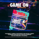 GHOST Gamer: Energy and Focus Support Formula - 40 Servings, Peach - Nootropics & Natural Caffeine for Attention, Accuracy & Reaction Time - Vegan, Gluten-Free